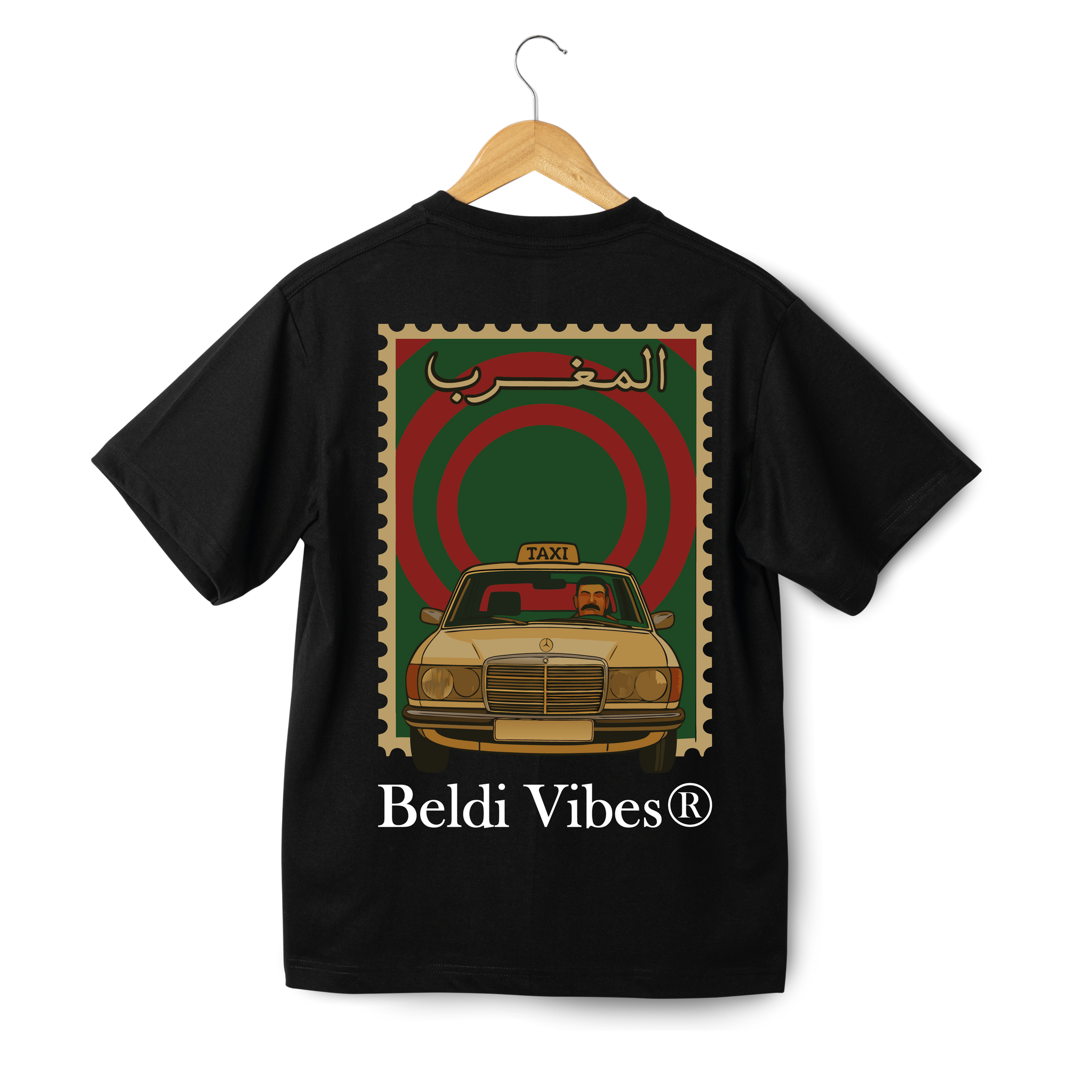 OverSize "GRAND TAXI MERCEDES 240" T-shirt / MOROCCAN NOSTALGIA Collection