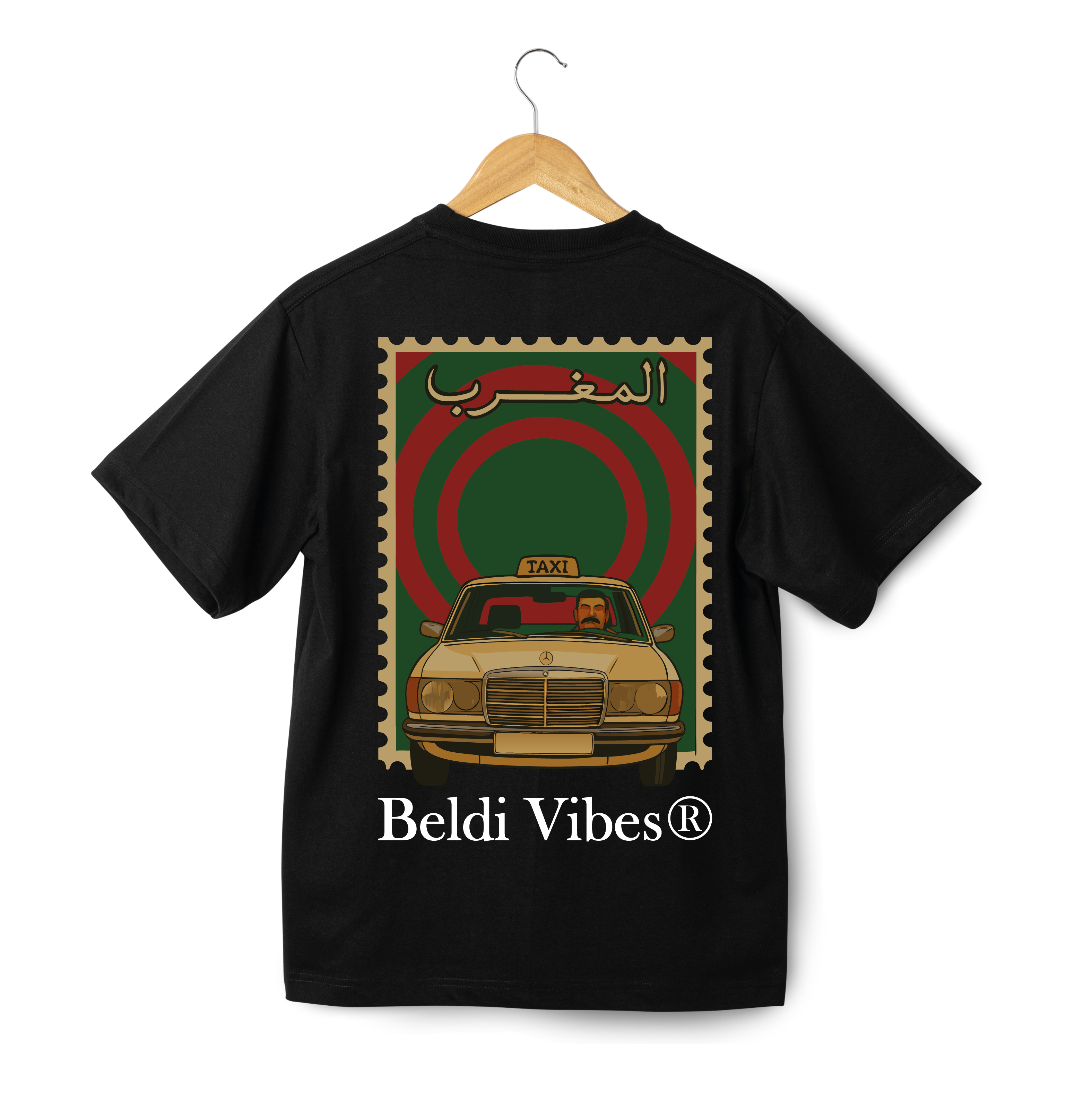 OverSize "GRAND TAXI MERCEDES 240" T-shirt / MOROCCAN NOSTALGIA Collection