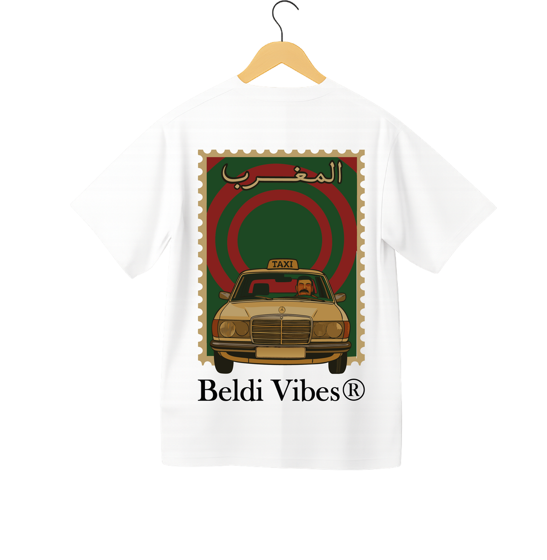OverSize "GRAND TAXI MERCEDES 240" T-shirt / MOROCCAN NOSTALGIA Collection