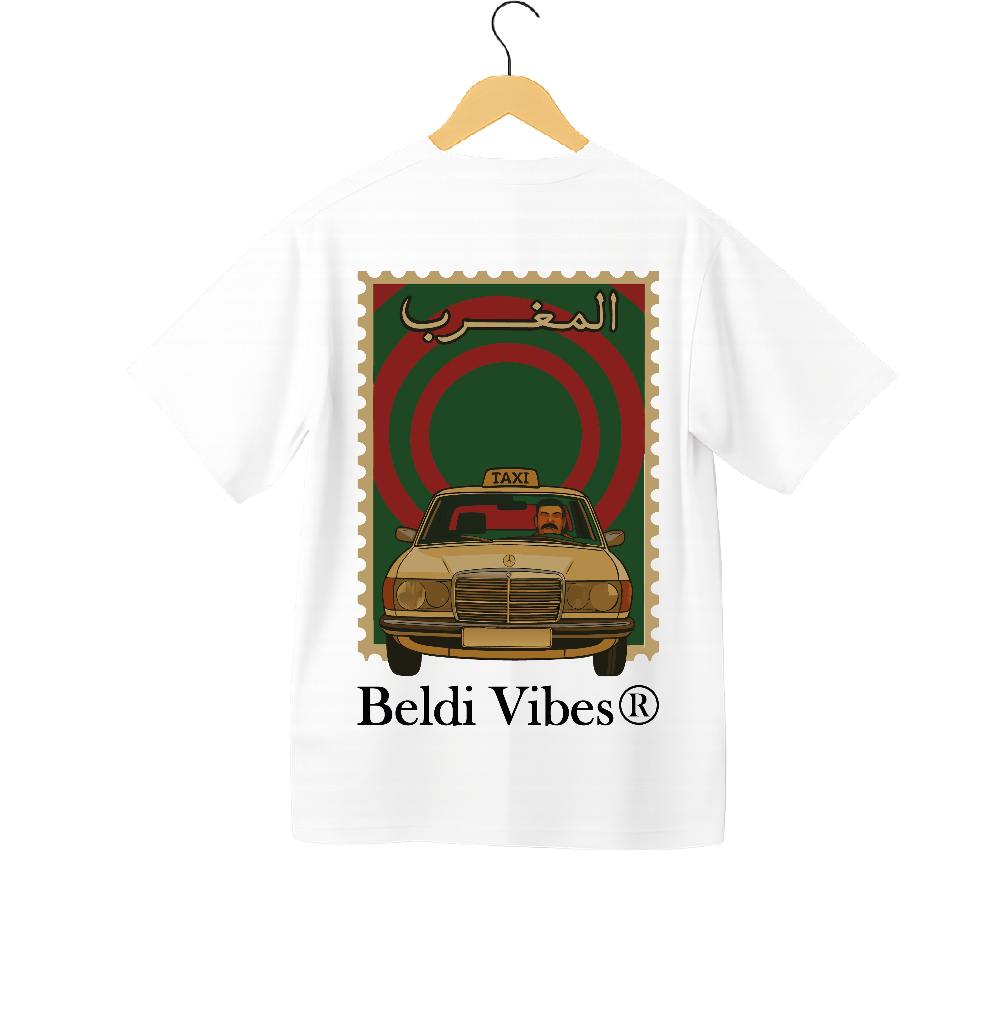 OverSize "GRAND TAXI MERCEDES 240" T-shirt / MOROCCAN NOSTALGIA Collection