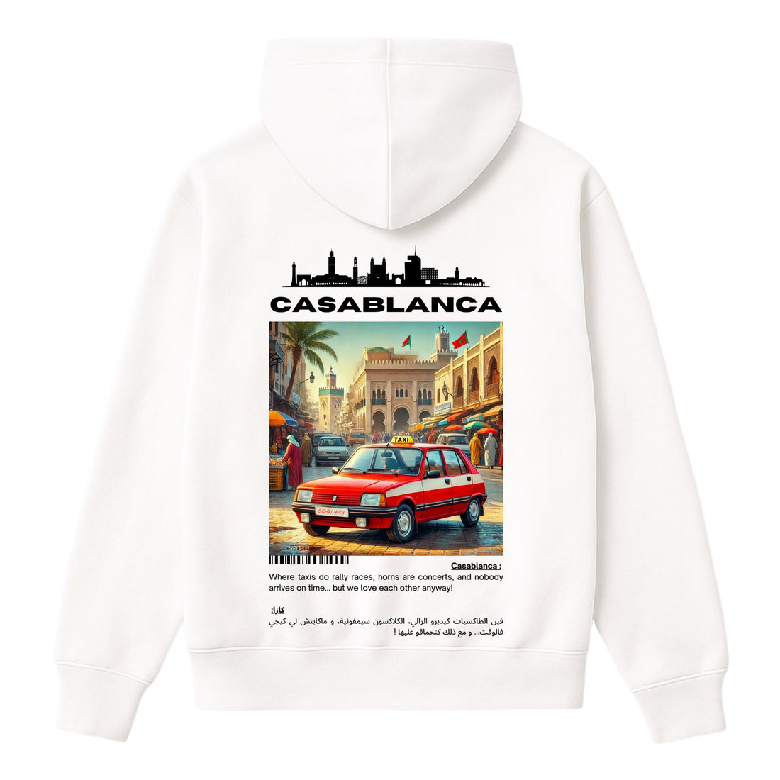 OverSize "CASABLANCA" Hoodie / BELDI_CITIES Collection