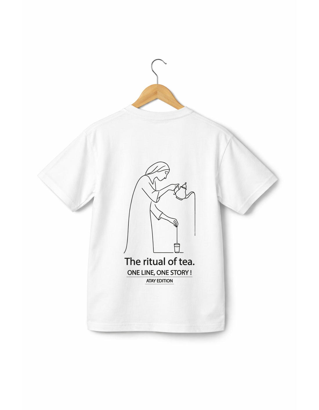 OverSize "RITUAL OF TEA" T-shirt / ONE LINE ONE STORY Collection