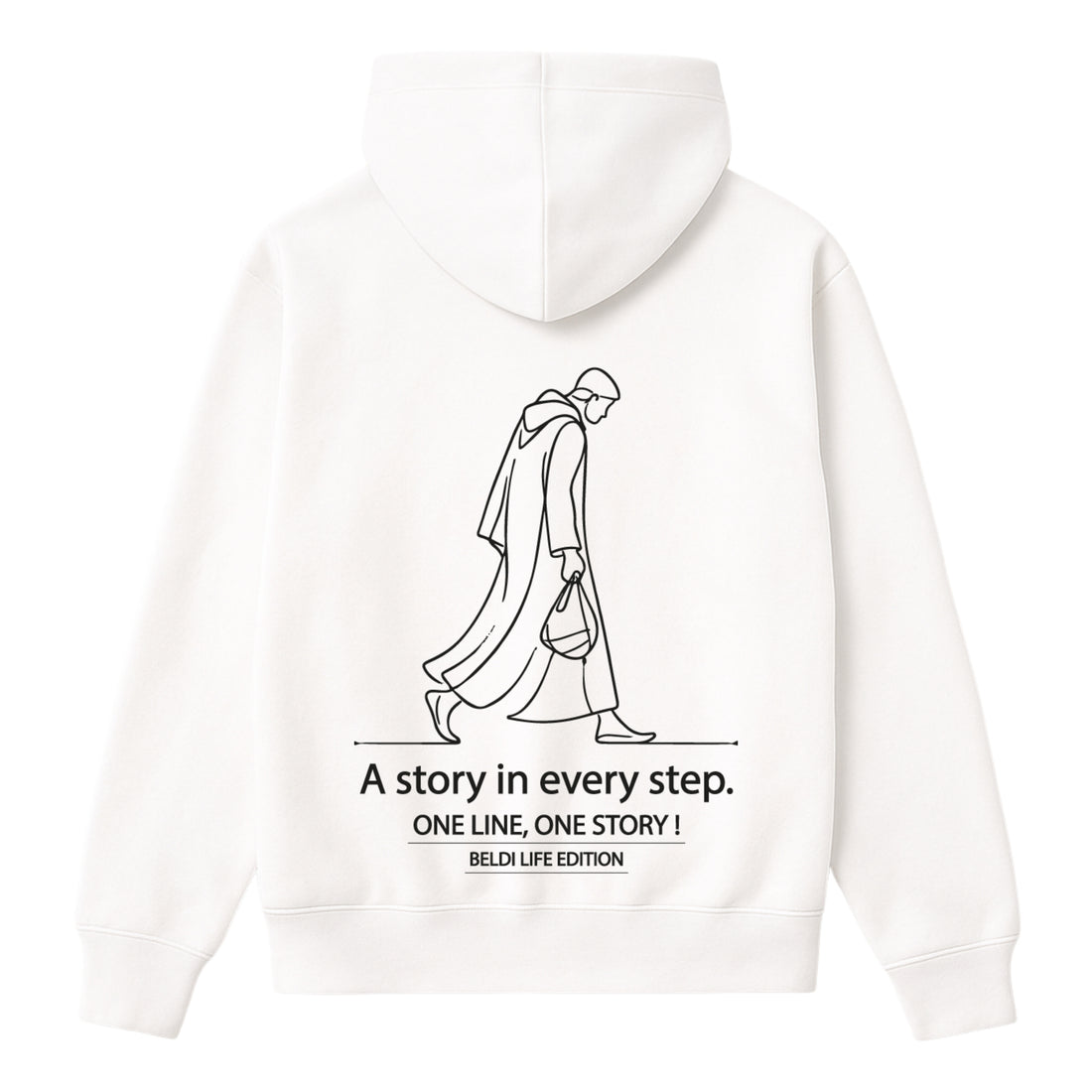 OverSize "JELLABA" Hoodie/ ONE LINE _ ONE STORY Collection