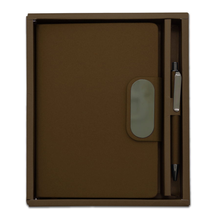 duo notebook similicuir avec stylo