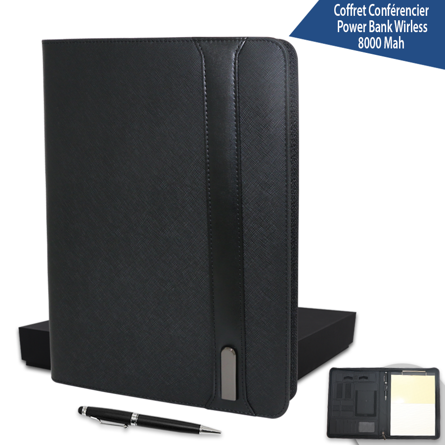 coffret conférencier avec power bank sans fil