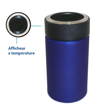 mini thermos afficheur en inox soft touch