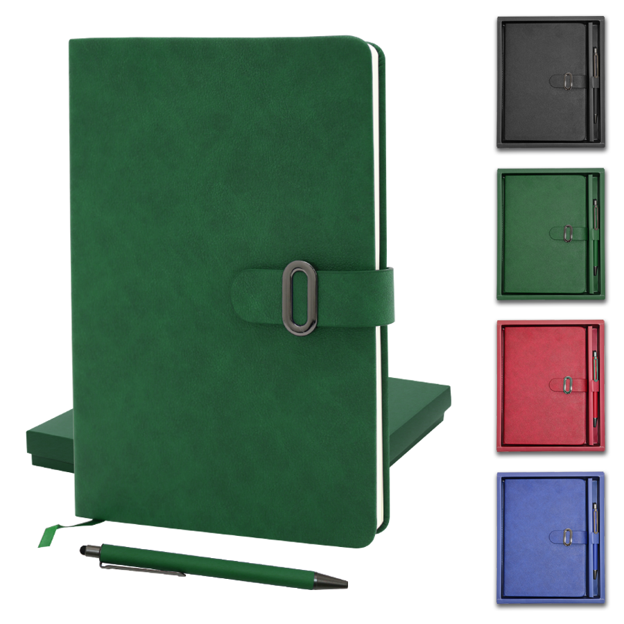 set notebook similicuir avec stylo