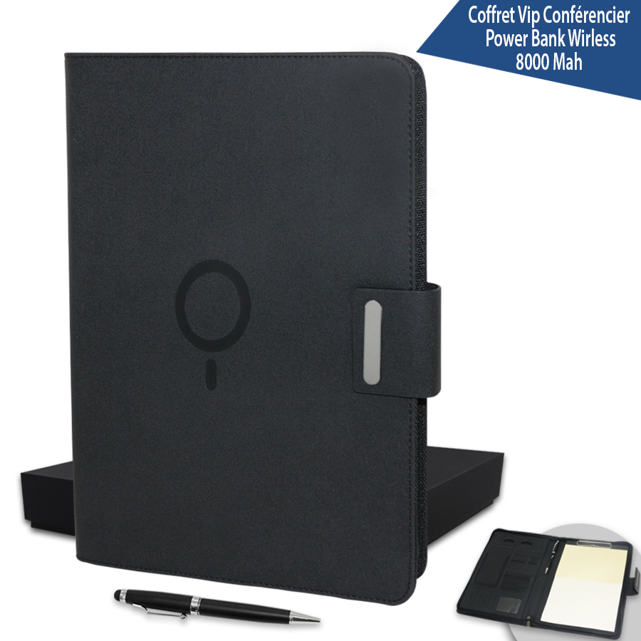 coffret vip conférencier avec powerbank wireless