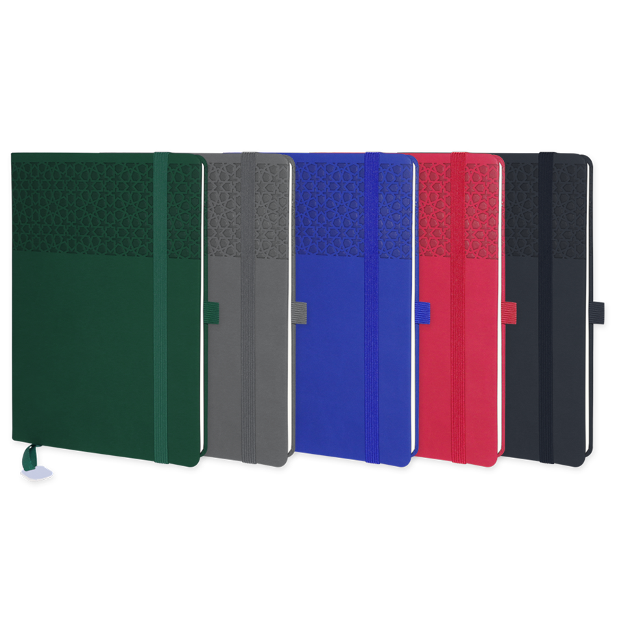 note-book publicitaire design arabesque