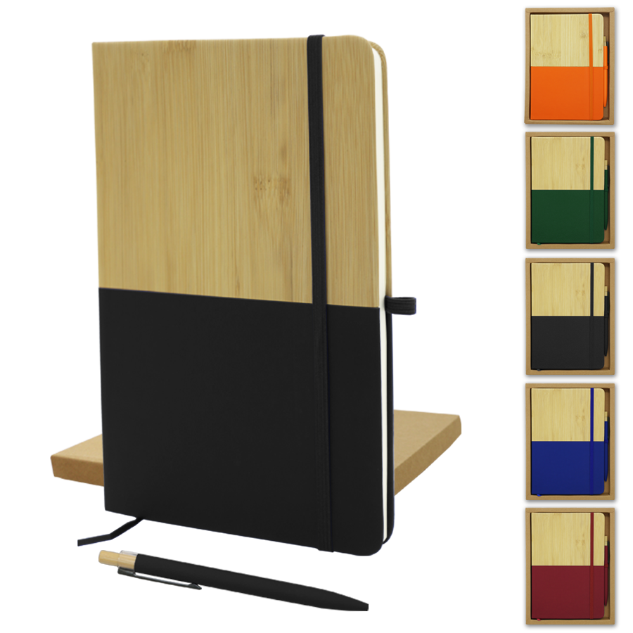 duo notebook en similicuir et stylo