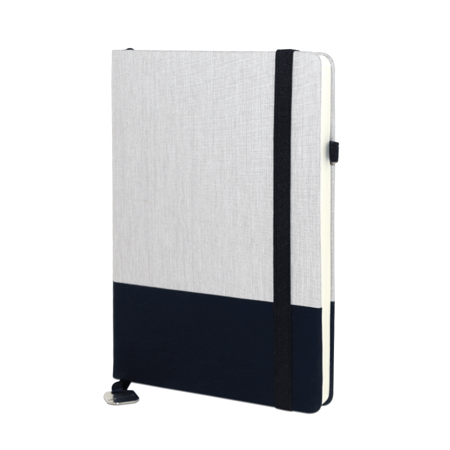 notebook a5 promotionnel en similicuir et tissu
