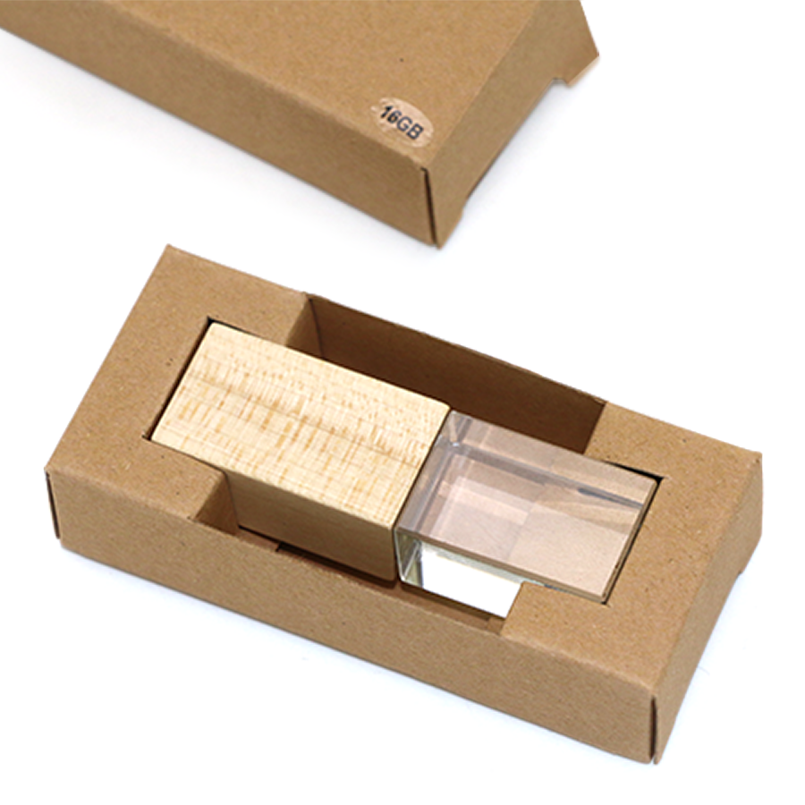 usb 16 gb personalisable en bois et cristal