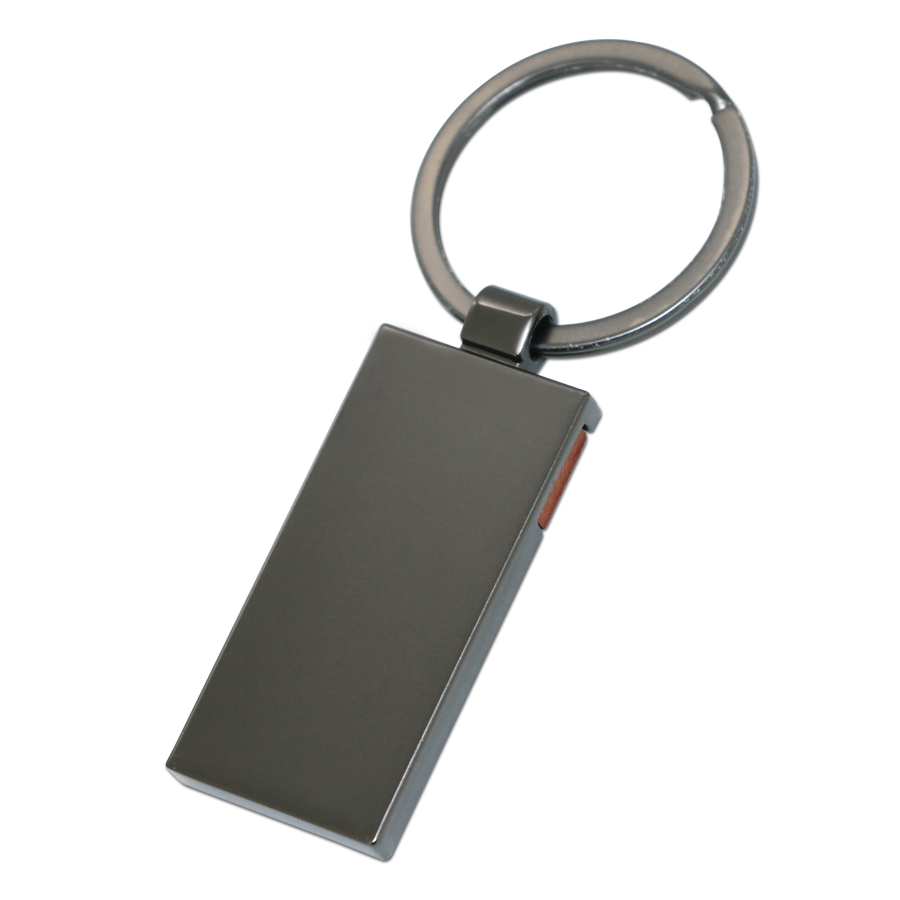 porte-clés rectangulaire en métal  et bois