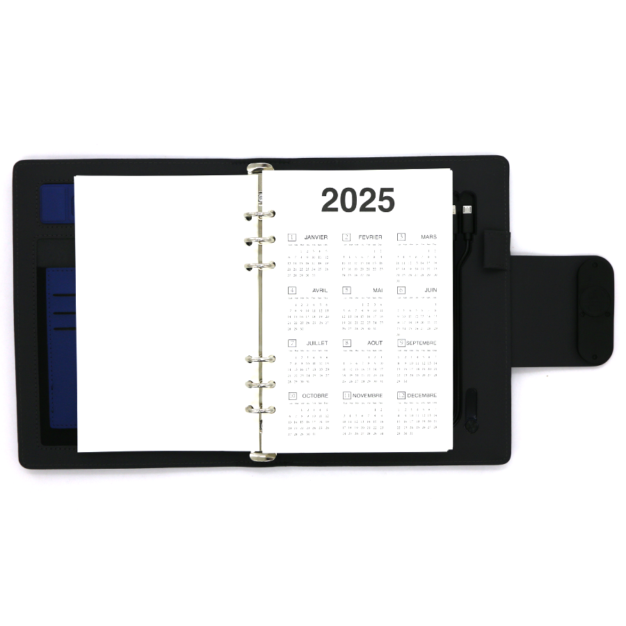 coffret note-book publicitaire avec powerbank et usb