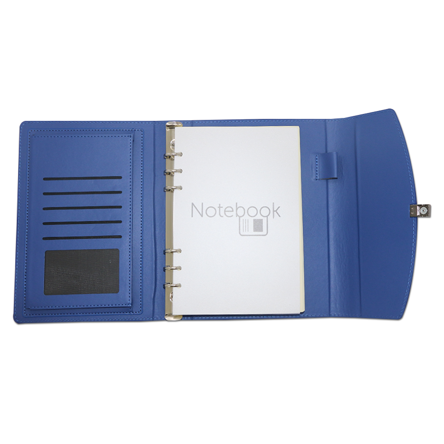coffret note-book avec ouverture forme boucle