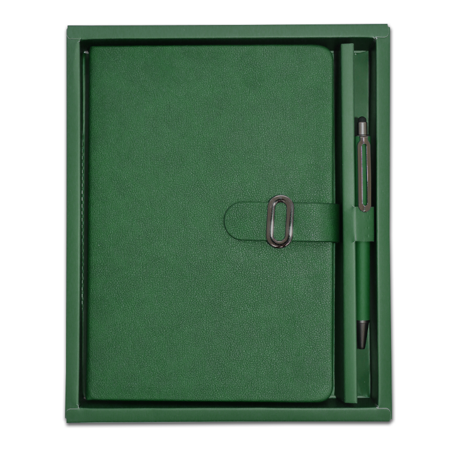 set notebook similicuir avec stylo