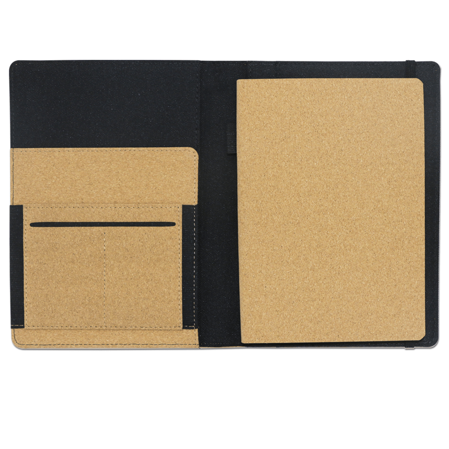 coffret notebook écologique en liège avec stylo