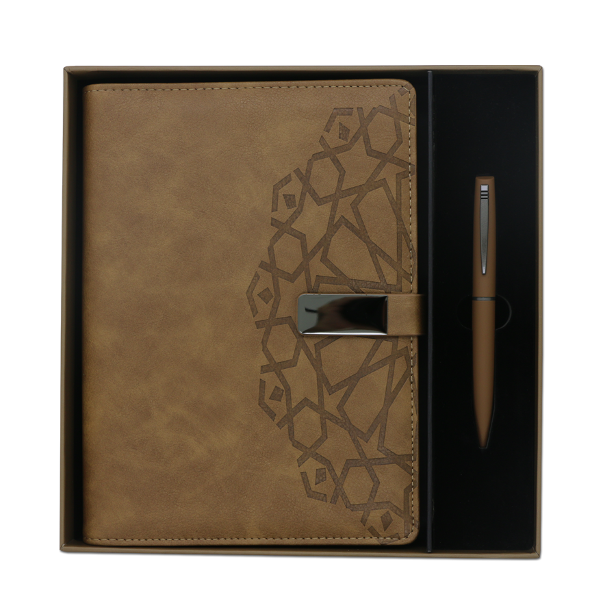 coffret note book et stylo design marocain