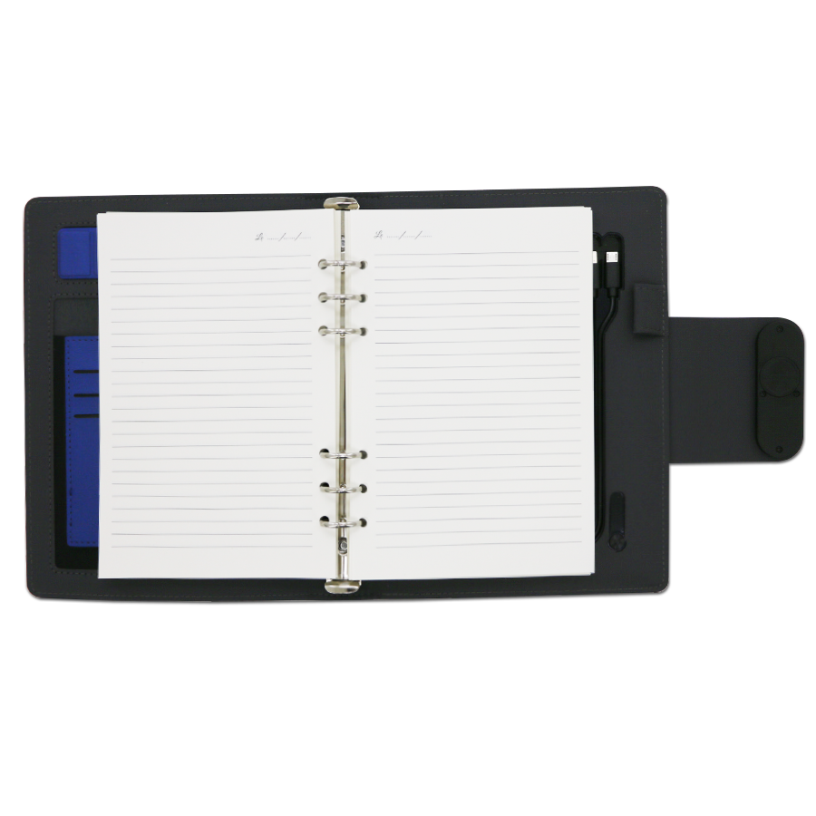 coffret note-book publicitaire avec powerbank et usb