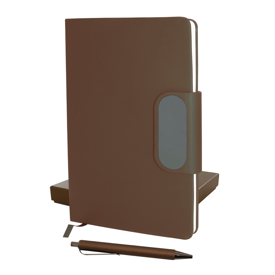 duo notebook similicuir avec stylo