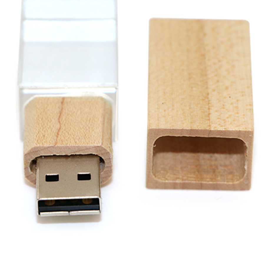 usb 16 gb personalisable en bois et cristal