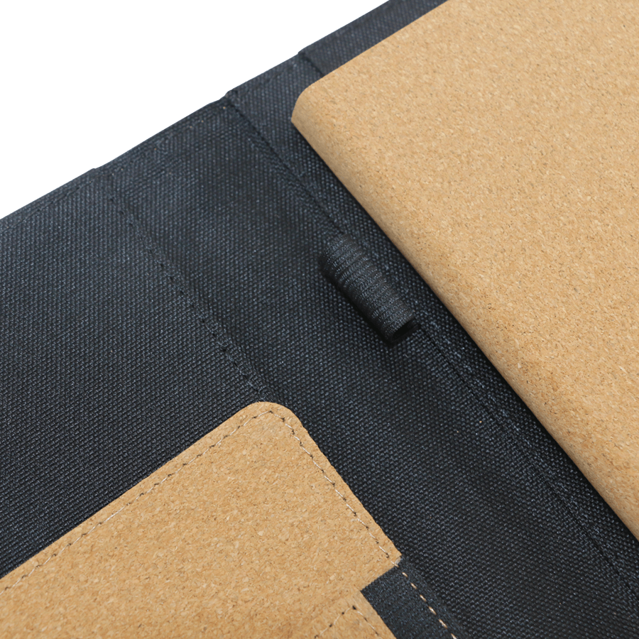 coffret notebook écologique en liège avec stylo