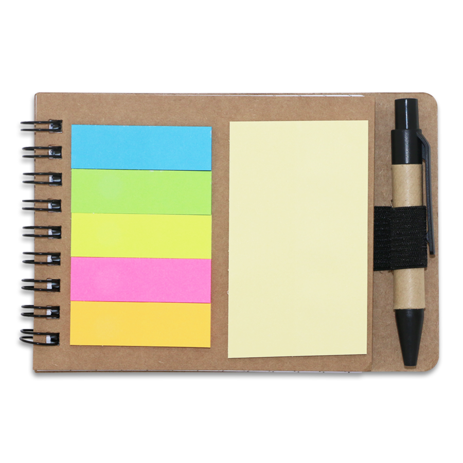 carnet post-it ecologique avec mini stylo