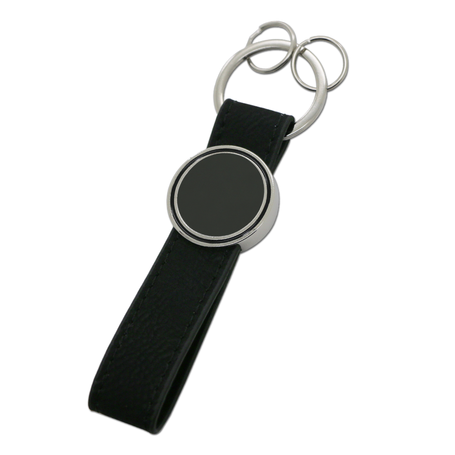 porte-clés en métal et simili-cuir