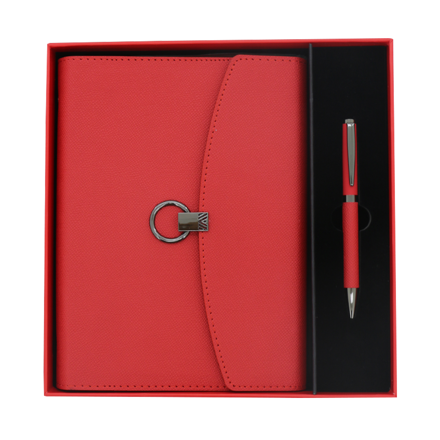 coffret note-book avec ouverture forme boucle
