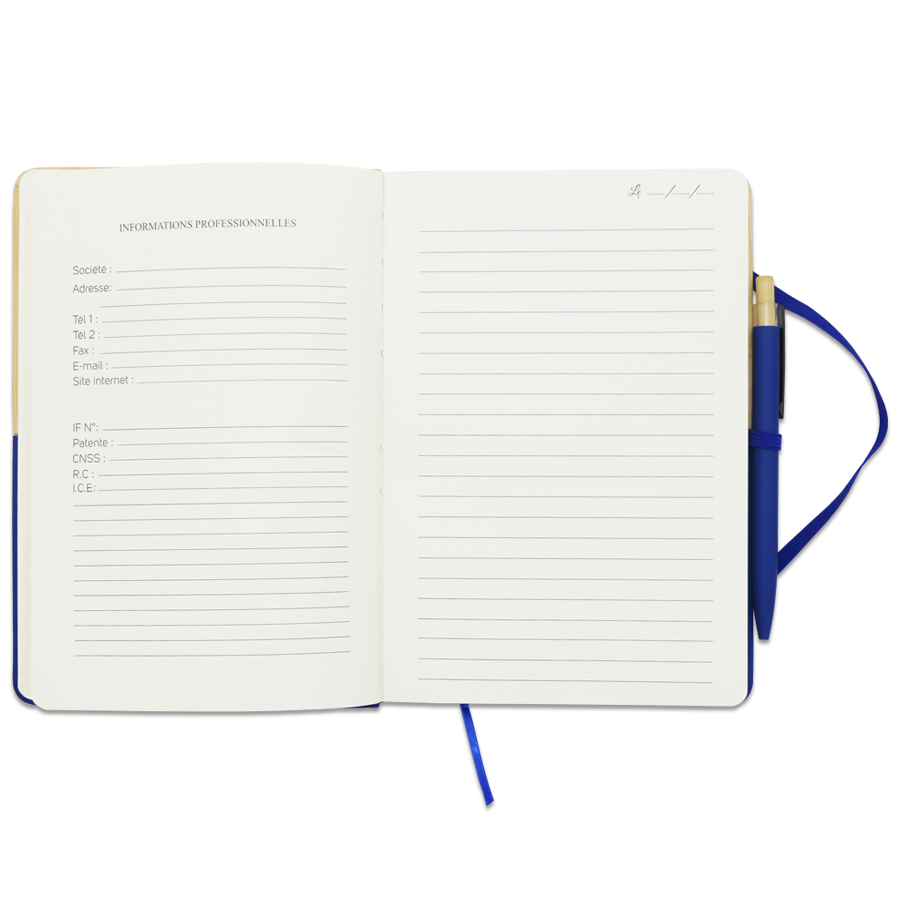 duo notebook en similicuir et stylo