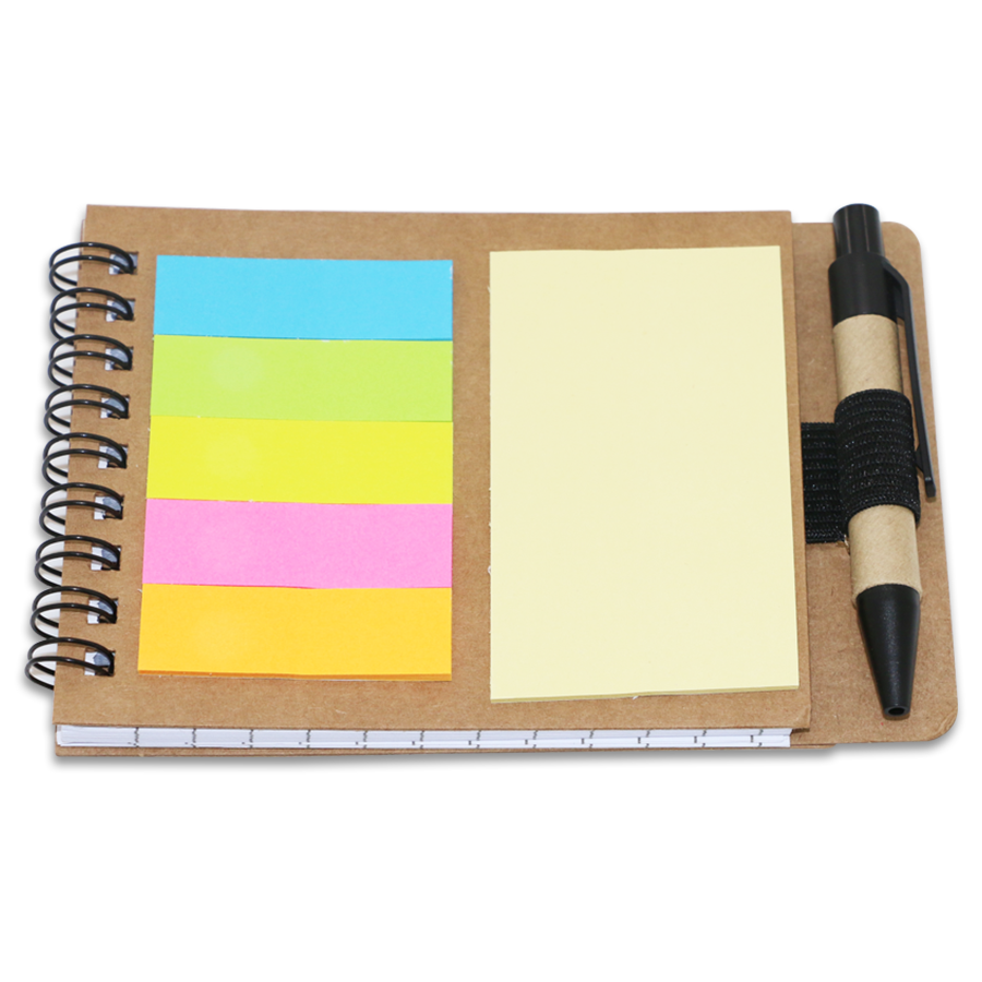 carnet post-it ecologique avec mini stylo