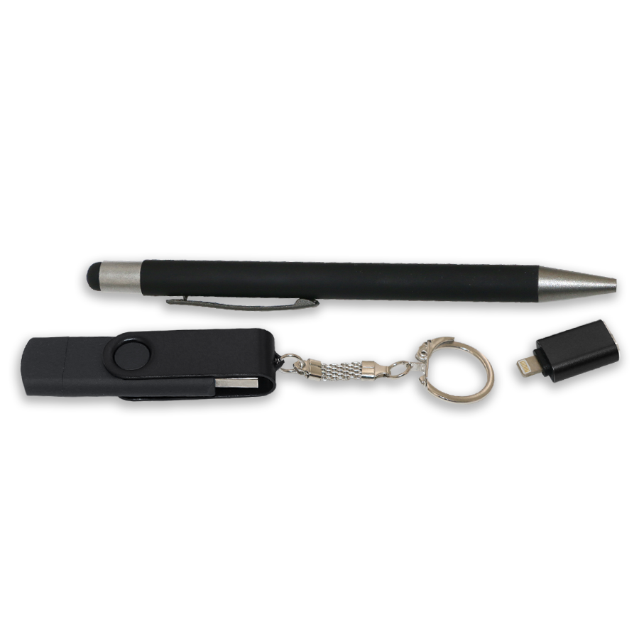 set publicitaire note book, usb 32 gb et stylo