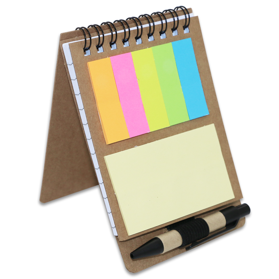 carnet post-it ecologique avec mini stylo