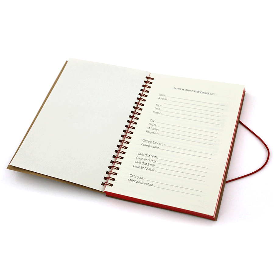 note-book a5  ecologique en carton