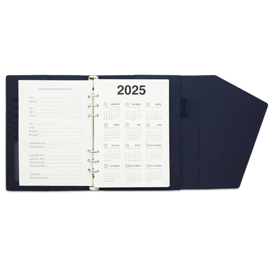 notebook a5 classeur couverture 3 volets