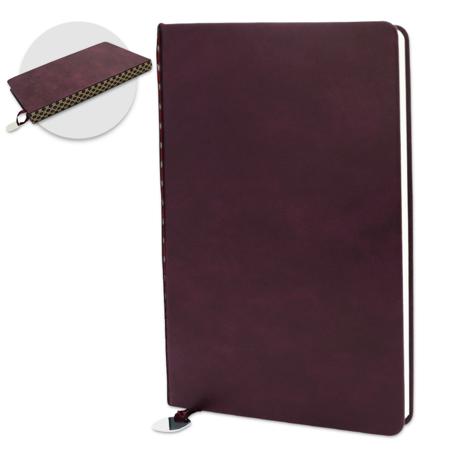 bloc-note a5 en similicuir avec motif arabesque