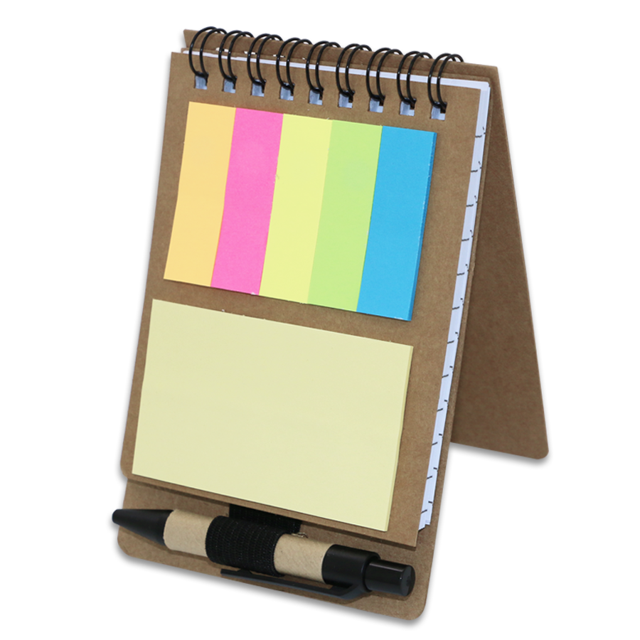 carnet post-it ecologique avec mini stylo