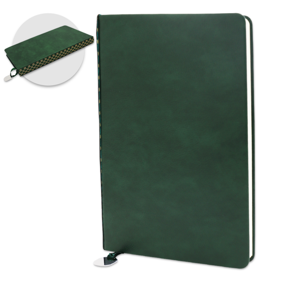 bloc-note a5 en similicuir avec motif arabesque