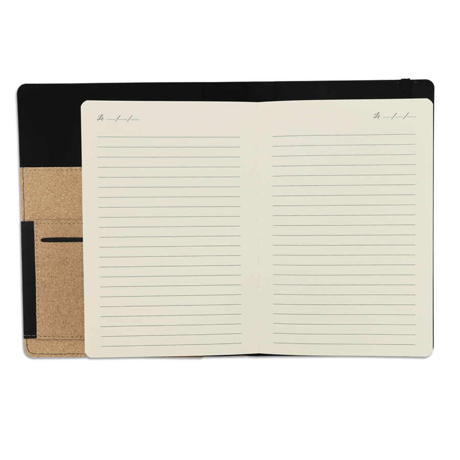 coffret notebook écologique en liège avec stylo