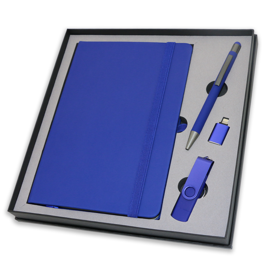 set publicitaire note book, usb 32 gb et stylo