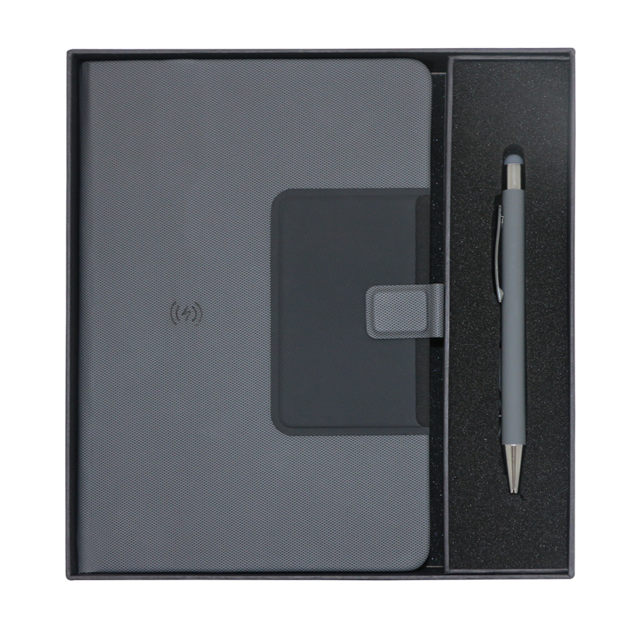 coffret bloc-note a5 avec chargeur à induction