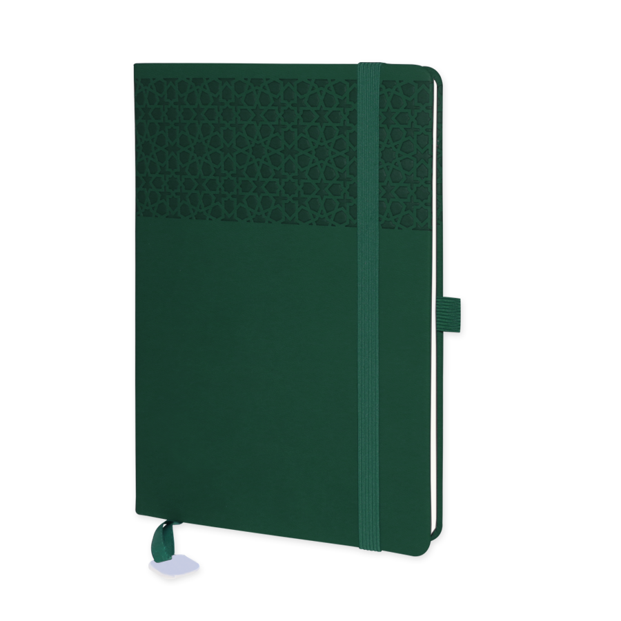 note-book publicitaire design arabesque