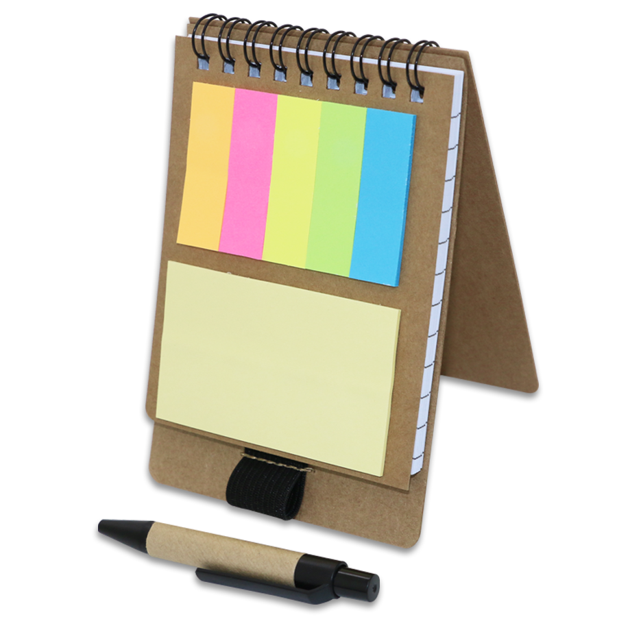 carnet post-it ecologique avec mini stylo