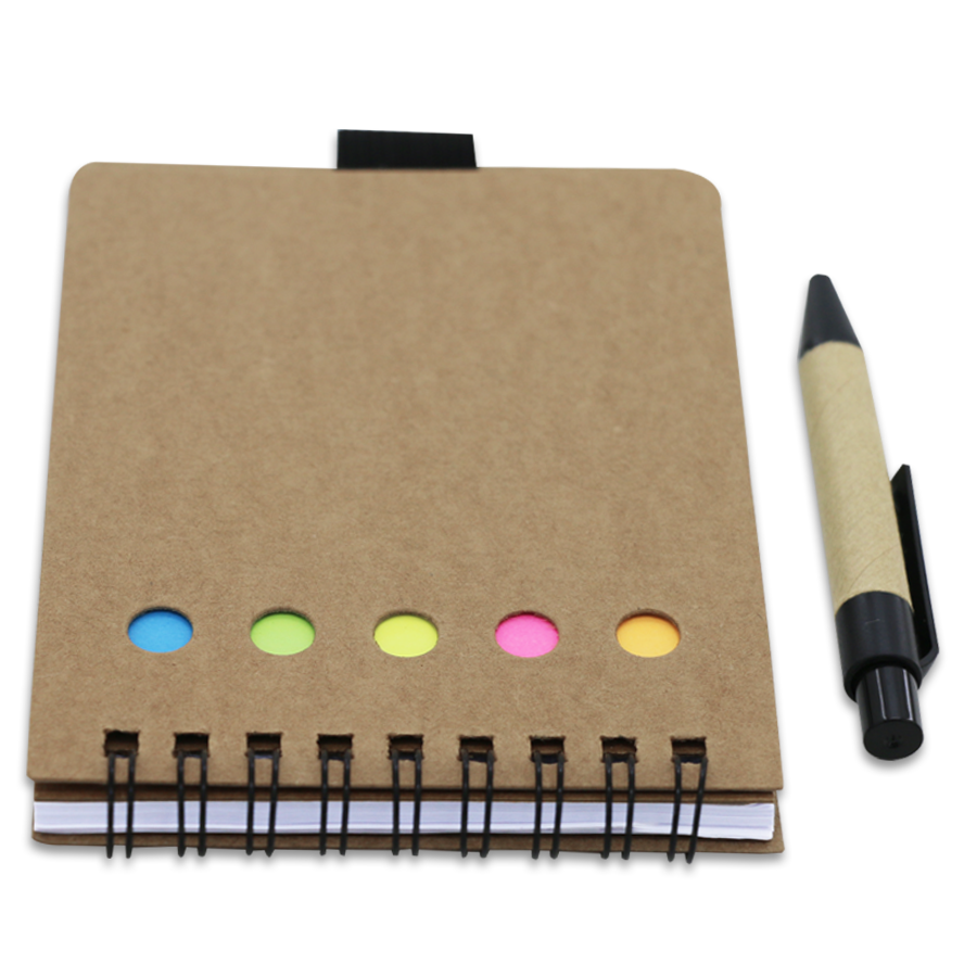 carnet post-it ecologique avec mini stylo