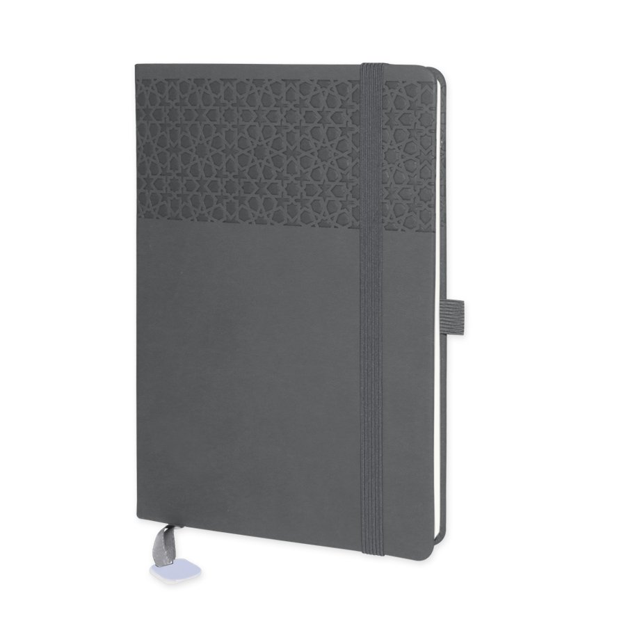 note-book publicitaire design arabesque