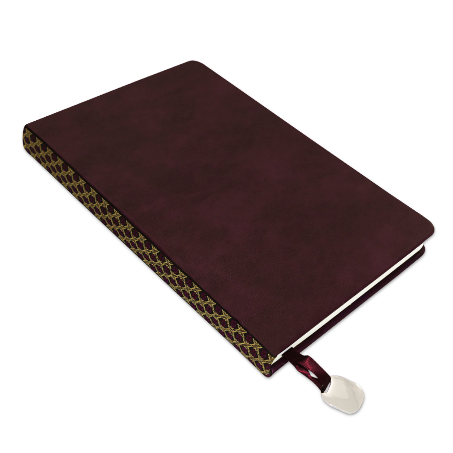 bloc-note a5 en similicuir avec motif arabesque