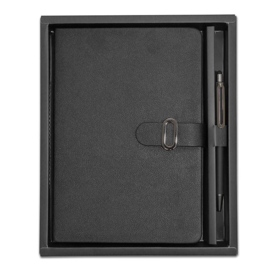 set notebook similicuir avec stylo