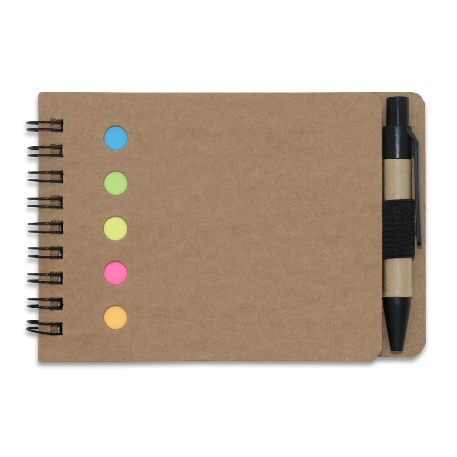 carnet post-it ecologique avec mini stylo