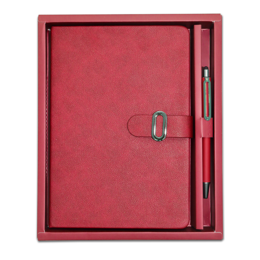 set notebook similicuir avec stylo