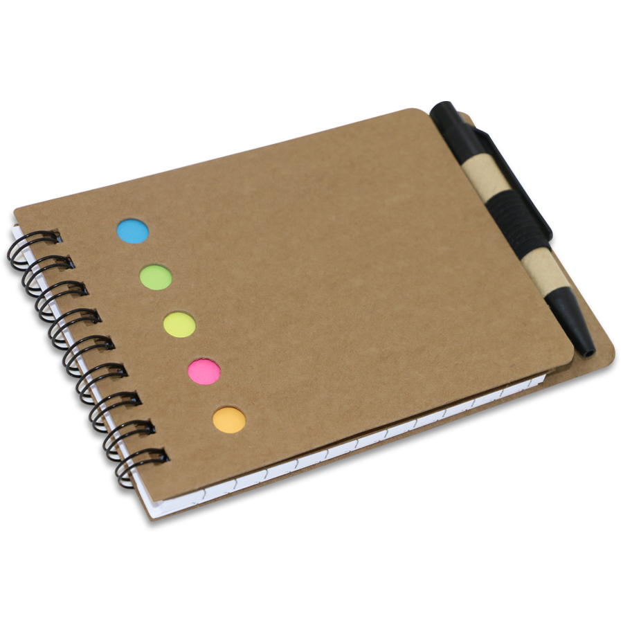 carnet post-it ecologique avec mini stylo